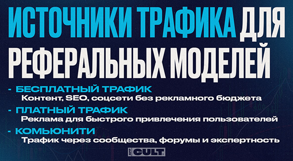 Источники трафика для реферальных моделей
